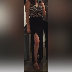 Z Supply High waisted maxi skirt with leg slit